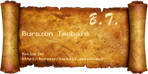 Burszon Teobald névjegykártya
